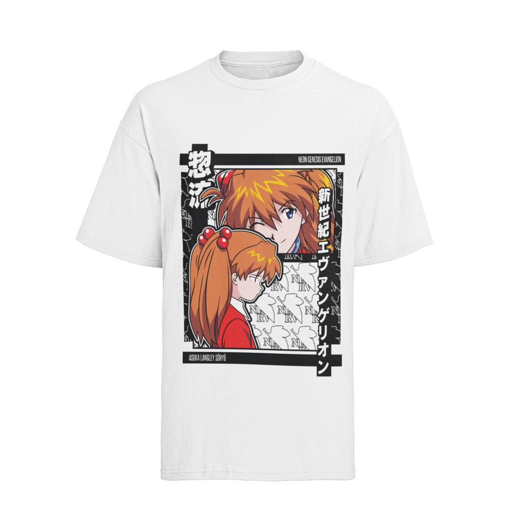 Evangelion Asuka Langley Soryu Manga Anime Womens Oversized Shirt S-XXXL