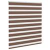 Double Roller Blind Brown 125x100 cm Fabric Width 120.9 cm Polyester