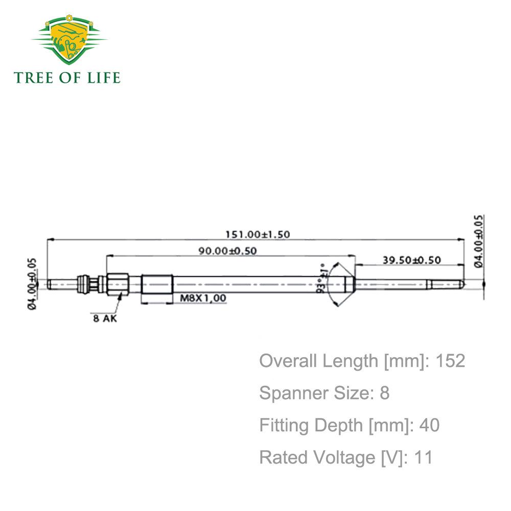 Fiat Ducato Compatible Glow Plug (500351992, 1610430080, 27600323)
