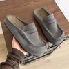 2026 Lazy Half Slippers Shoes Retro Versatile American Muller Men's Shoes Suede