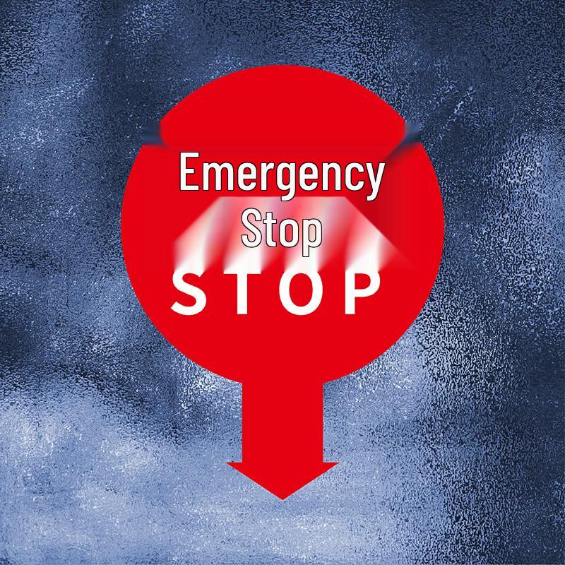 Escalator Emergency Stop Warning Sticker