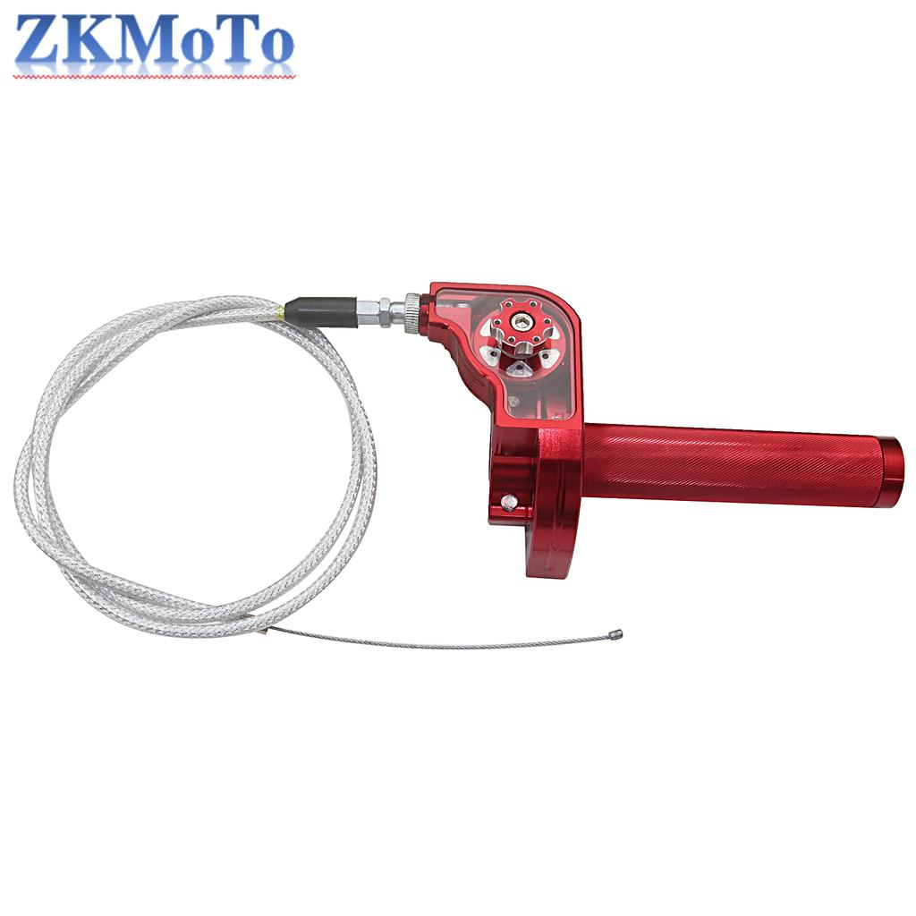 Universal Motorcycle CNC Aluminum Accelerator Throttle Twist Grips Handlebars Throttle Cable For KTM Yamaha Kawasaki Honda Parts
