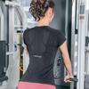 Camiseta deportiva para mujer, de verano, transpirable, sexy, bonita, para la espalda, ropa de fitness, secado rápido, para correr, entrenamiento, manga corta, top de yoga