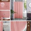 Duschvorhang Klar Wasserdicht Weiß Kunststoff Badezimmervorhänge Liner Transparent Rosa Badezimmer Schimmelresistent PEVA Zuhause Luxus mit Haken
