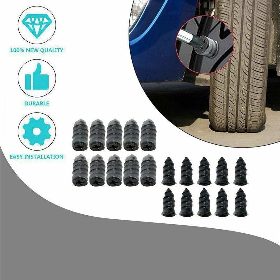 New 40x L+S Car Motorcycle Tubeless Tyre Repair Rubber Nail Vacuum Self-tire Repair