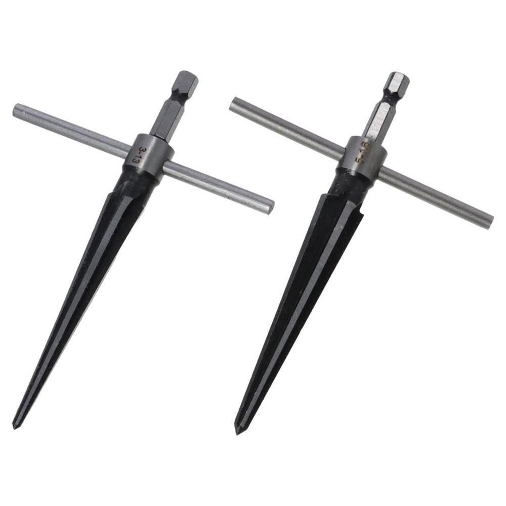 1Set Durable 3-13mm Hand Reamer Tool 5-16mm HSS Tapered Reamer Set Sliver Handle Tapered Reamers Drill