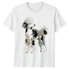 Watercolor Parti Poodle T-Shirt Breed Art Dogs Birthday Gift For Him And Her