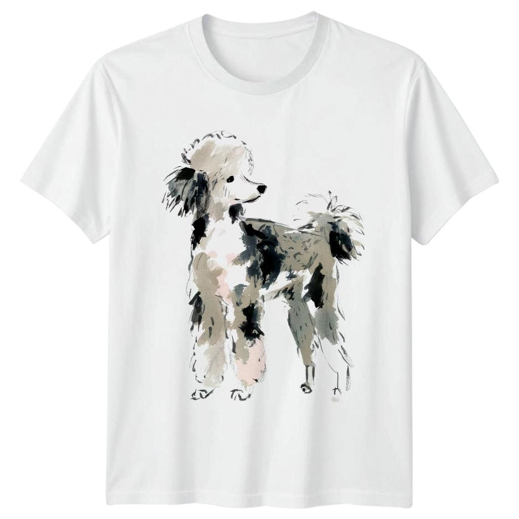 Watercolor Parti Poodle T-Shirt Breed Art Dogs Birthday Gift For Him And Her