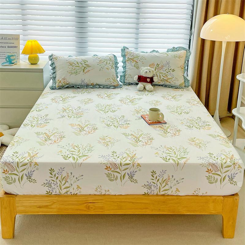 

1 шт. Простыня на резинке Простой стиль Покрывало для кровати Мягкая простыня Эластичный наматрасник Домашнее постельное белье sabanas para cama(Нет наволочки) Single 90x200cm 1pc