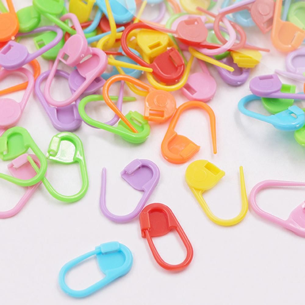 100PCS/200PCS Small Yarn Marker Color Marker Small Pin Fail-Proof Fastener Plastic Locator Buckle Colorful Paper Clip