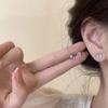 No Need To Pick Love Zircon Stud Earrings When Sleeping, Exquisite Silver Needle Earrings, Simple New Earrings.