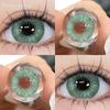 Funsachy 2Pcs Fashion Color Contact Lens For Pupils Blue Eyes 14.2mm Natural Brown Eye Lenses Beauty Green Lens Annual Cosmetics