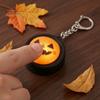 Portable Key Holder 1/4Pcs LED Light-up Halloween Fidget Clicker, Pumpkin Skull Ghost Dumpling Finger Clicker Keychain, Stress Relief Push Button Toy,