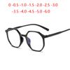 Women Men Student Polygon Nearsighted Glasses Finished Ultralight Pc Frame Short-Sight Eyewear Prescription  -0.5 -1.0 To -6.0