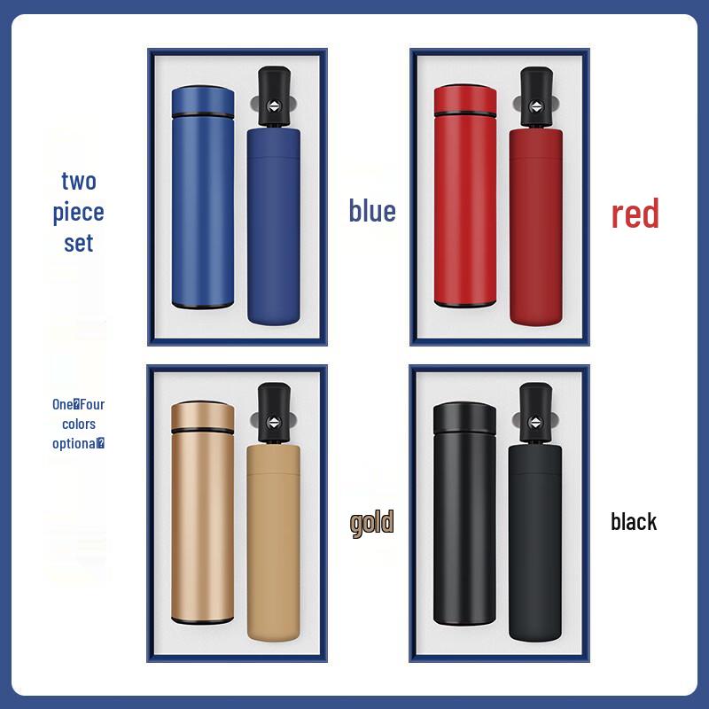 Zhiyue Smart Temperature Display Vacuum Flask and Umbrella Set