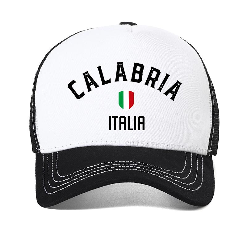 Calabria Italia Stampa Grafica Cappellino da Baseball in Rete Unisex Estivo Outdoor Regolabile Cappelli Casual Traspirante Cappello Parasole