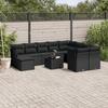 Vidaxl 11-Cz. Set da Giardino, Cuscini Rattan Nero Pe