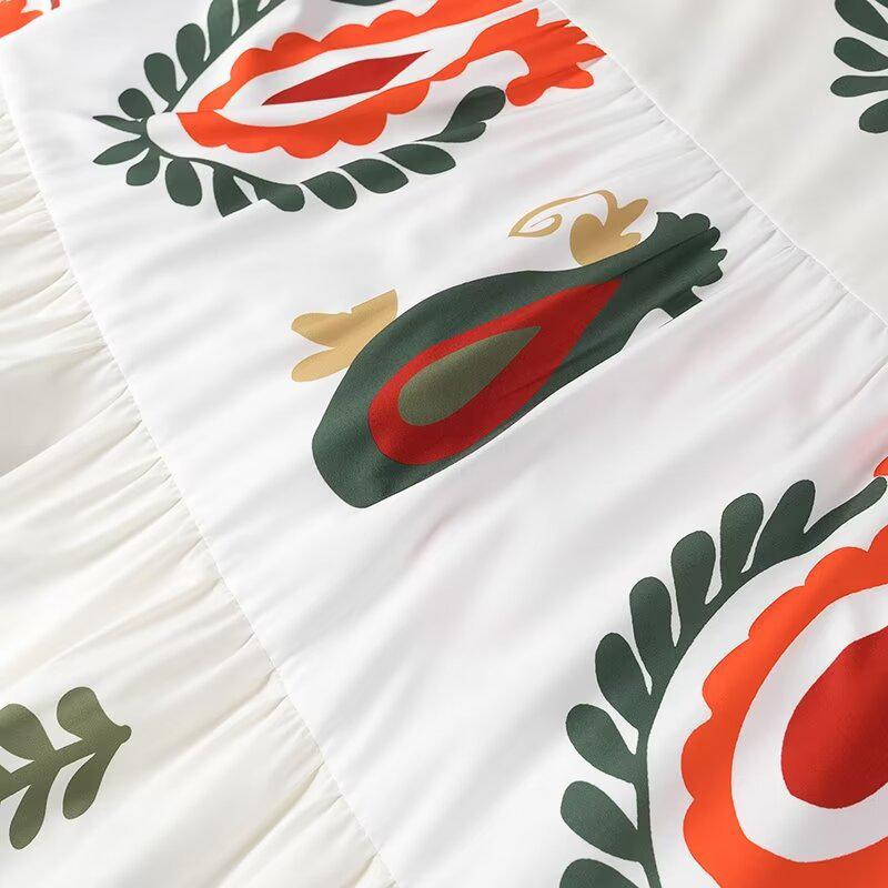 Summer 2024 Women's Floral Print Long Dress