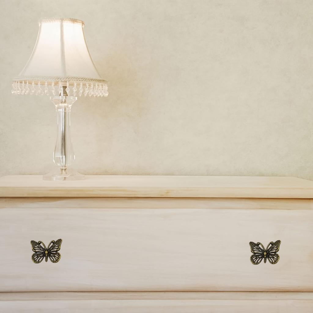 15 Pieces Antique Butterfly Drawer Pulls, Zinc Alloy Dresser Pulls, Wardrobe Jewellery Box Decorative Pulls, Cabinet Knobs