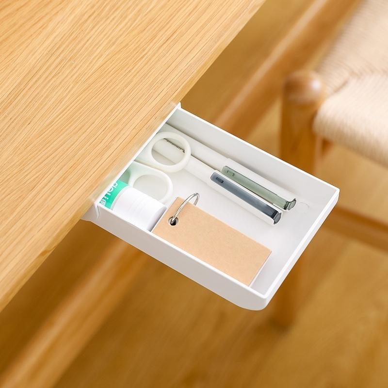 Creative Drawer Storage Box Paste Type Kitchen Gadgets Organizer Under The Table Storage Rack Storag