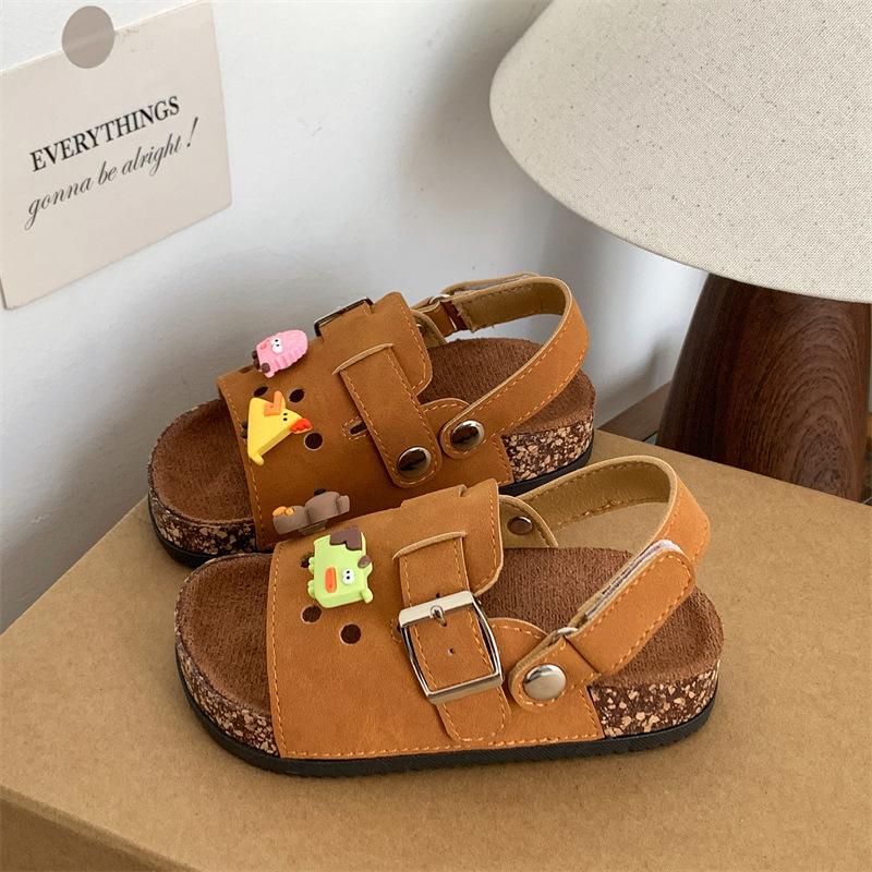 Fashion Girls Shoes Summer New Kids Flat Sandals Comfort Non Slip Boys' Shoes Soft Soled Child Beach Shoes Simple Girls' Sandals