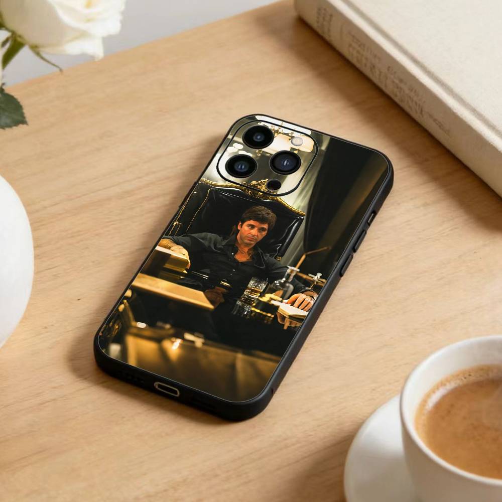 1983 Film S-Scarface  Phone Case For iPhone 17 16 15 14 13 12 Max Plus Silicone Black Cover