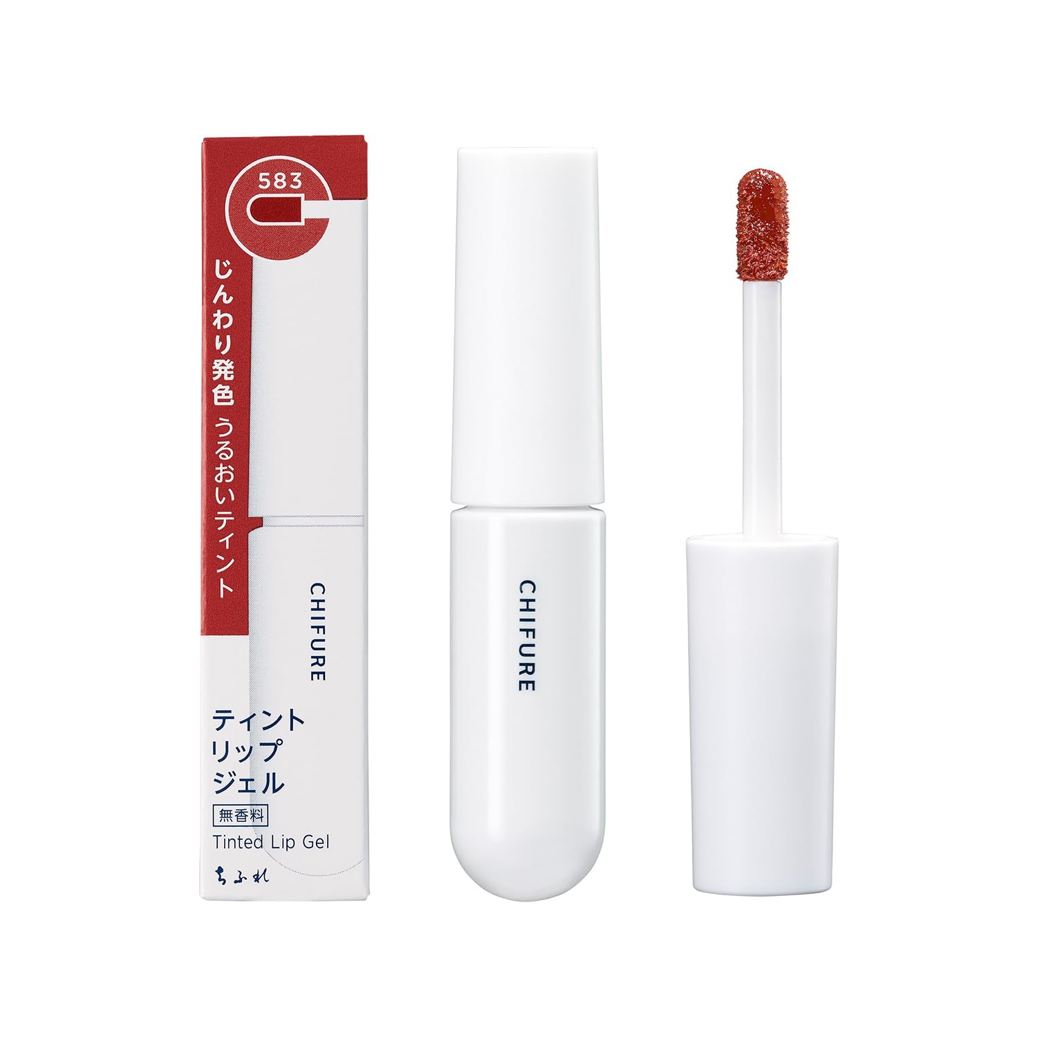

Chifure Tinted Lip Gel [All 4 Colors] - Long-lasting Moisturizing Lip Color 583 Red