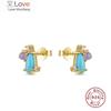 100 %Real Silver 925 Earrings  Trend Women 'S Earrings Garnet Red Stud Jewelry