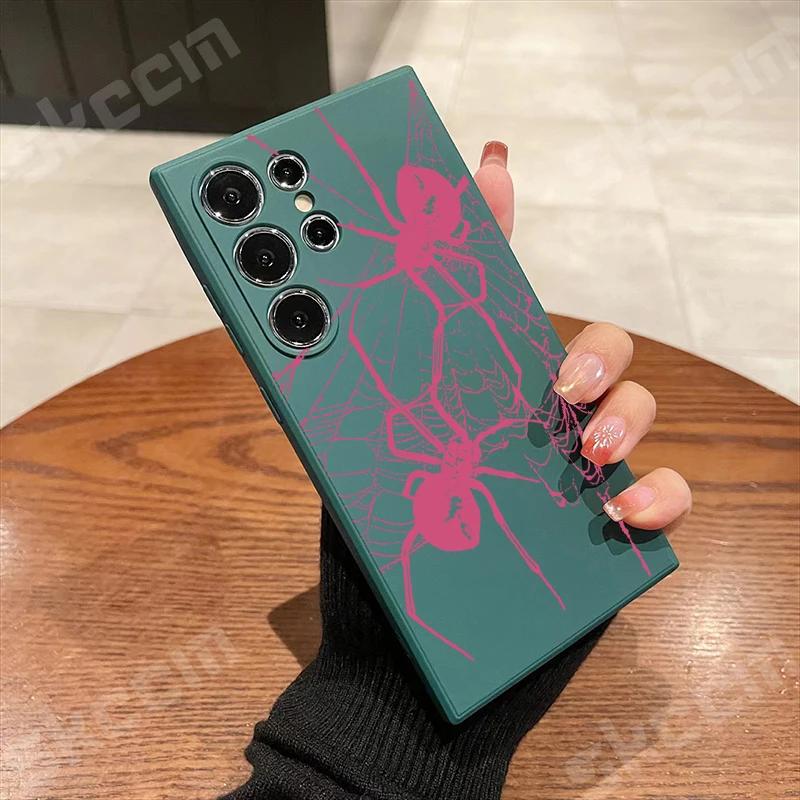 

Spider Pattern Anti-drop Phone Case For Samsung Galaxy S24 Ultra S23 FE S22 S20 Plus A73 A72 A71 A55 A54 A51 A50 A35 A15 Cover A15 4G