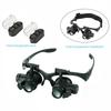 Magnifier High Zoom Headband Eyewear Magnifying Glasses 2 LED Illuminated Magnifier Watch Repair Glasses