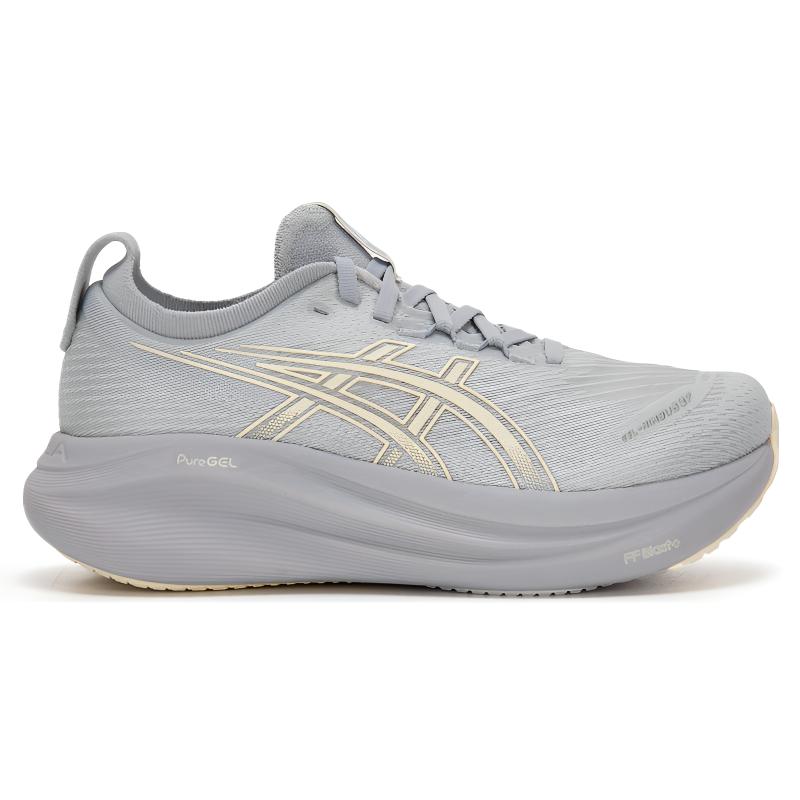 Asics Gel-Nimbus 27 Comfortable Versatile Breathable Running Shoes Women sneaker Gray White 1012B753-021