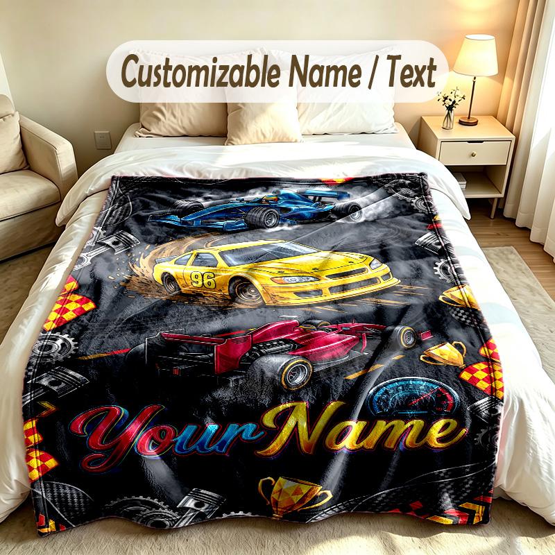 Fantasy Magic Theme Soft Blanket Personalized Custom Name Text Print Warm Blanket Home Sofa Bedroom Decor
