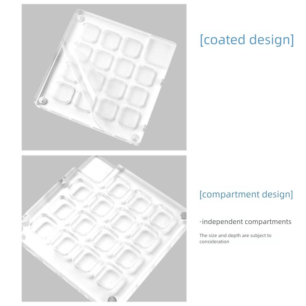 Acrylic Watercolor Paint Palette Quicksand Empty Paint Box Portable Travel Painting Tray Artist