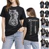 Women's Casual Round Neck Short Sleeve Pullover Printed T-Shirt Top