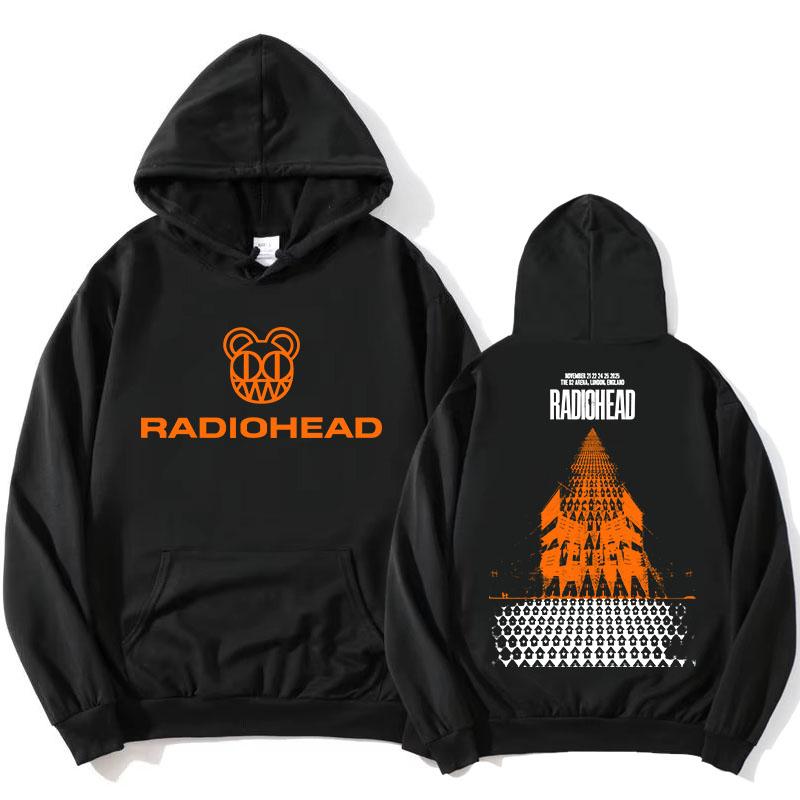 Rock Band Radiohead Trasa 2025 Listopad Bluzy Polarowe Zimowe Długi Rękaw Bluzy z Kapturem Casualowa Moda Męskie/Damskie Pulowery