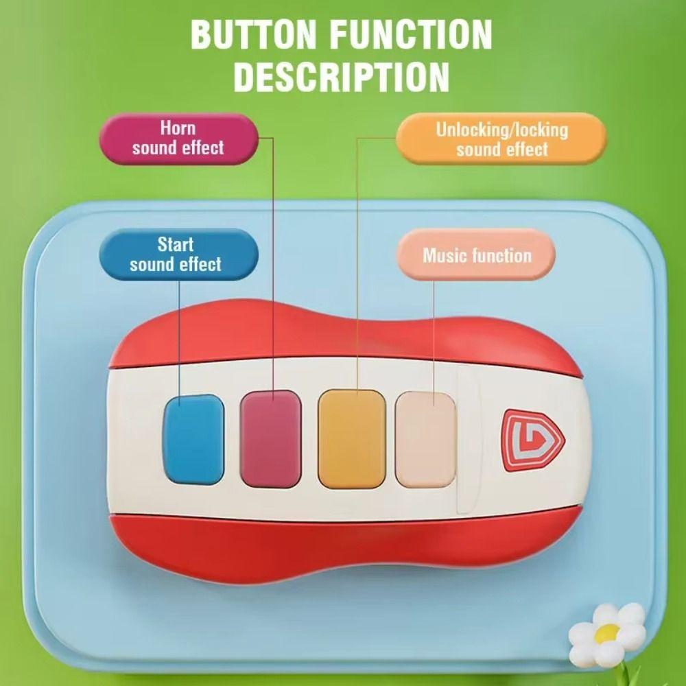 Teether Children's Music Key Toy Pretend Play Simulated Car Key Toy  Children Girl