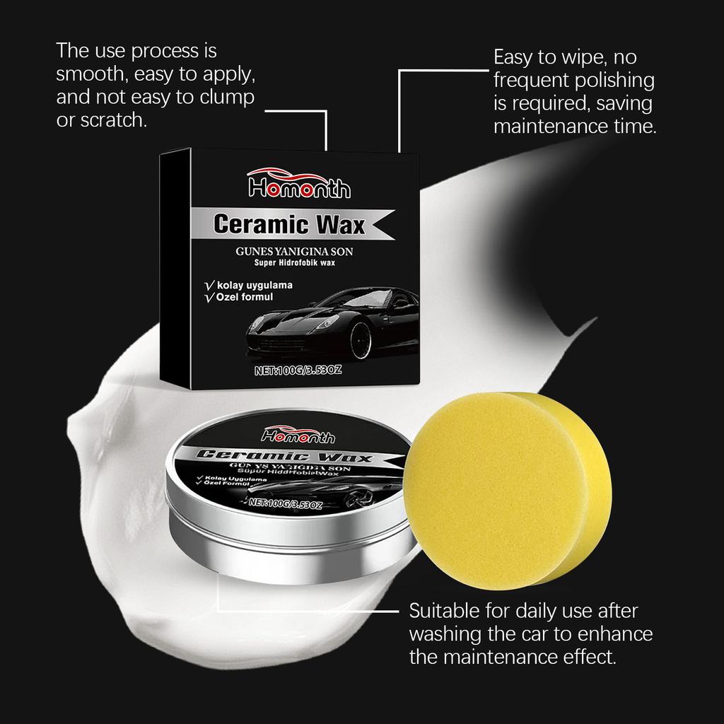Car Wax Paint Protection Polish Scratch Repair Hydrophobic Coating UV Resistant Easy Application Auto Kit For All Vehicles