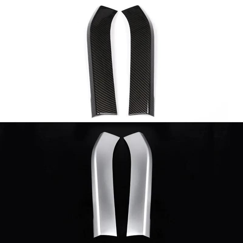 2 Pcs For BMW X5 F15 X6 F16 2014-2018 Carbon fiber ABS Chrome Rear Air Outlet Cover Trim Sticker Car Accessory