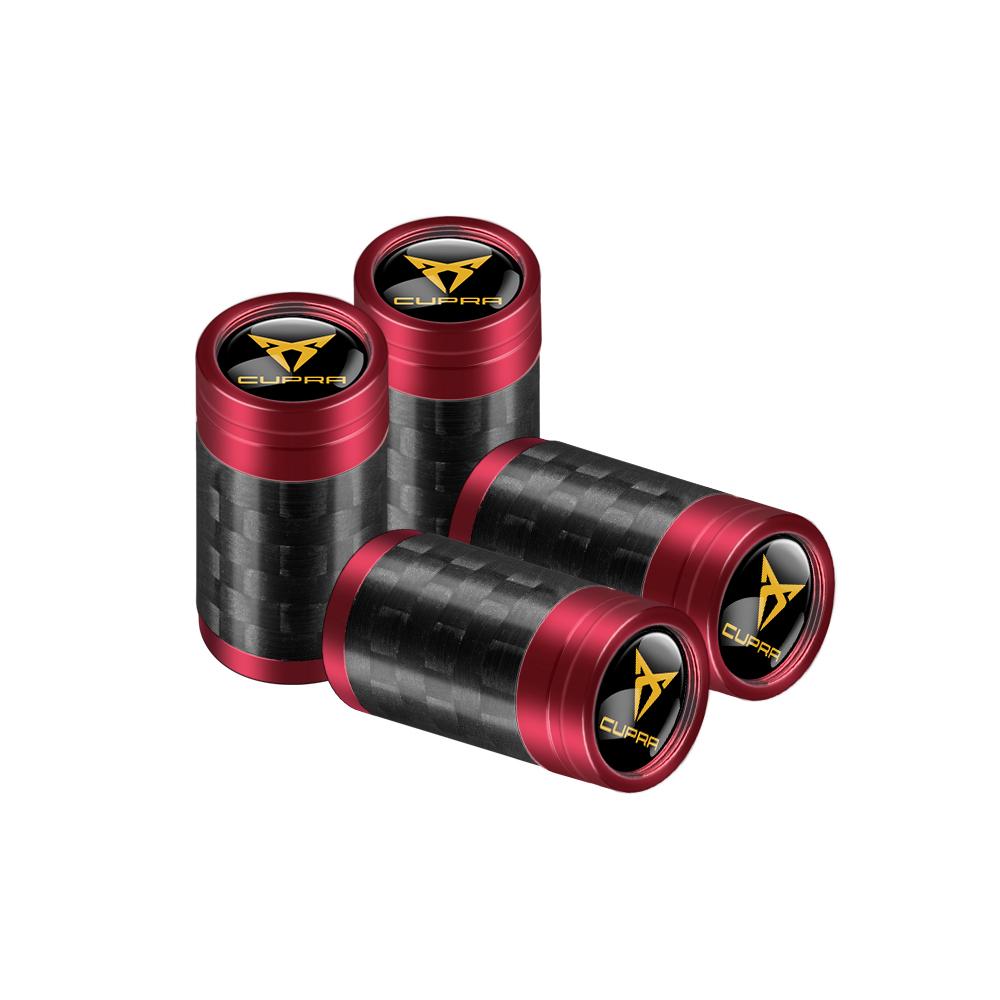 4Pcs Car Accessories Wheel Tire Valve Caps Stem Cover Badge For Seat Ateca Formentor Cupra Ateca Ibiza Leon FR Cordoba E-Racer uio321