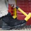 Men's Anti-Impact And Anti-Piercing Work Shoes Lightweight Breathable Safety Shoes Indestructible Construction Working Boots Men