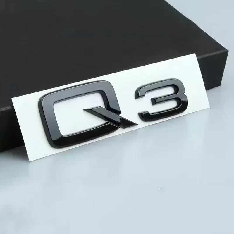 6 ks/sada Autopríslušenstvo Pre Audi Q3 2013-2022 Sline Logo Auta 4 Krúžky Znak Prednej Mriežky Zadný Dekál Batožinového Priestoru