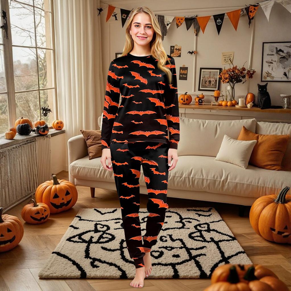 Zestawy z nadrukiem dla rodziny, Piżamy, Odzież wypoczynkowa, Stroje, Zestaw dla rodziny: Bluzki z długim rękawem + Spodnie