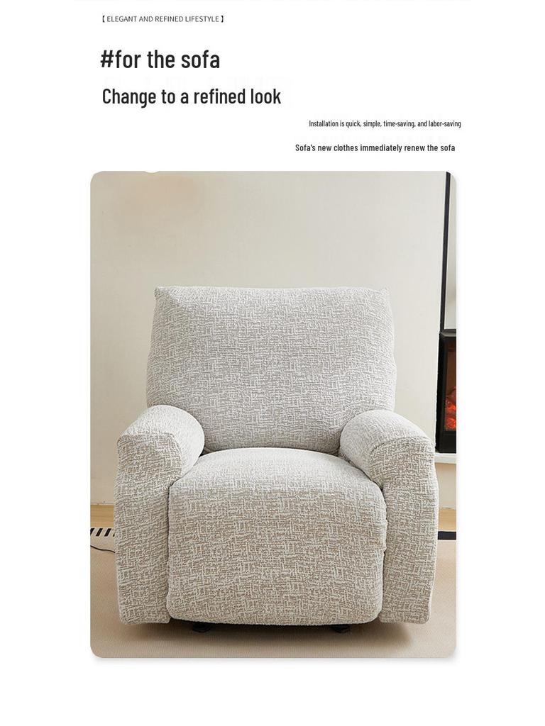 Durable Cotton Linen Sofa Cover - Anti-Scratch Protector for Electric Recliner