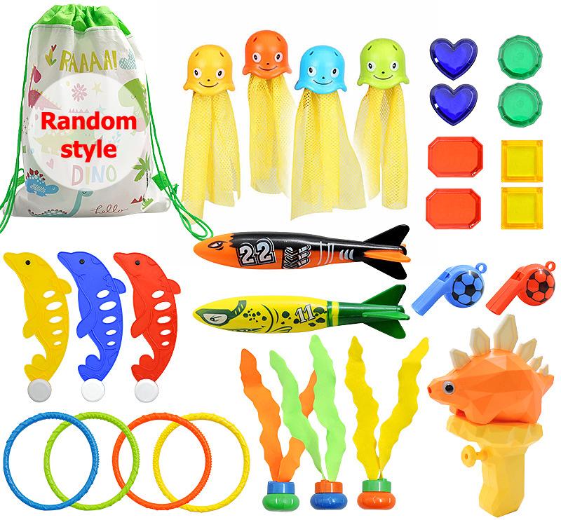 Summer Children Swimming Octopus Pool Diving Toys Water Sports Water Play Toys Diving Stick Gem Set Underwater Grabbing Toys DDJ