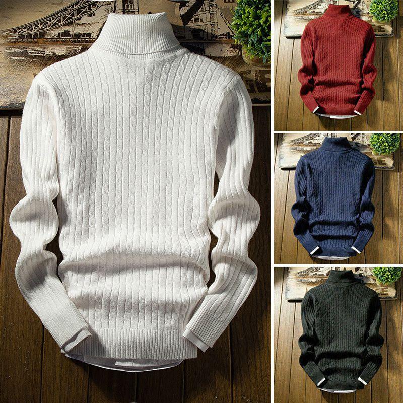 Men's Winter Slim Turtleneck Pullover Sweater For Casual Stylish Looks