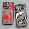 Simple Adorable Hand-Drawn Various Animals Phone Case For iPhone 12 14 15 Pro Max Plus Mini 16 13 11 Pro Max XR XS X SE2 Covers