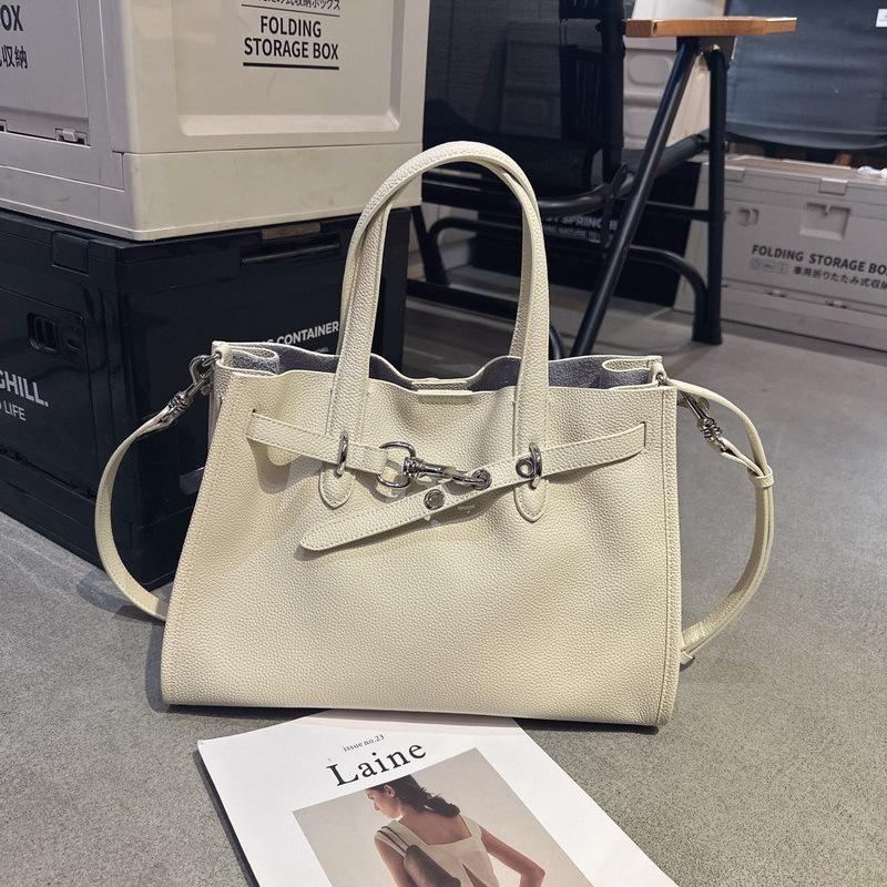 Tote Bag Women's 2025 New Leather First Layer Cowhide Versatile Premium Large-capacity Shoulder Portable Messenger Commuter Bag