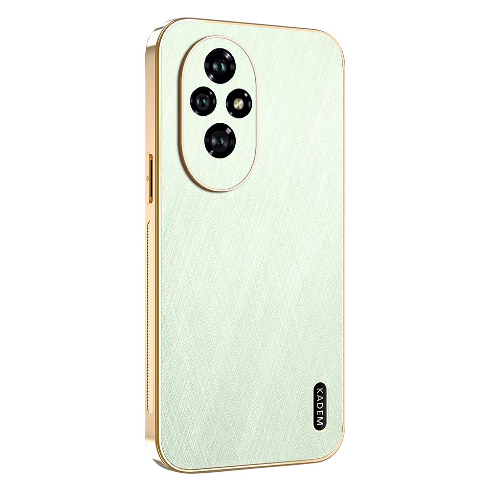 

KADEM For Honor 200 5G Case Electroplating Silk Texture PU+TPU Phone Back Cover Green