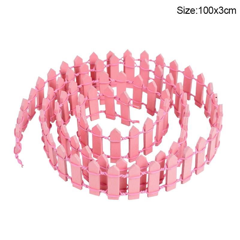 

100*5см/3см Мини Деревянный Забор Сделай Сам Миниатюрный Сказочный Сад Деревянный Барьер Кукольный Домик Витрина Ремесло Аксессуары для Домашнего Декора