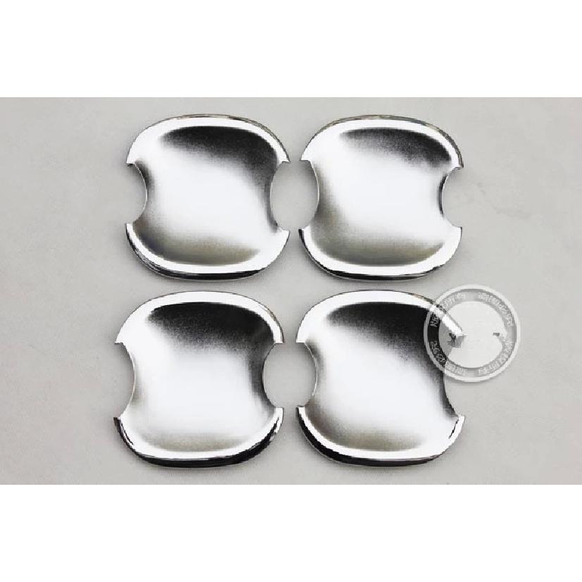 FUNDUOO New Chrome Car Side Door Handle Cover + Cup Bowl Trim Sticker For Hyundai Accent 2007 2008 2009 2010